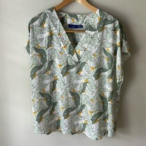 Apt 9 Banana leaf tropical shirt size large